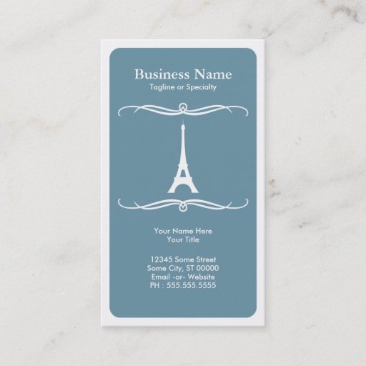 Customizable mod travel (eiffel tower) business card