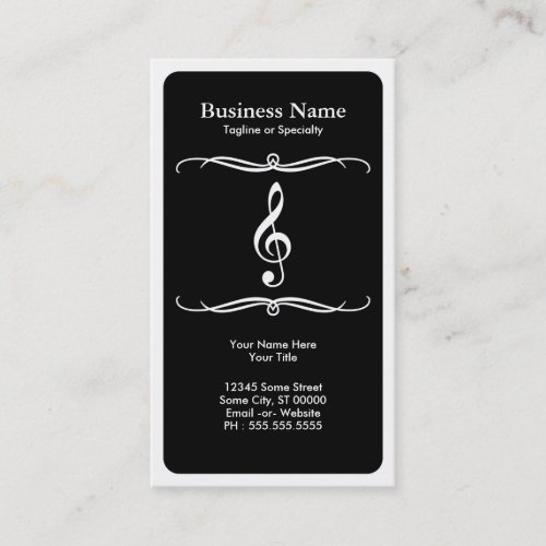 mod treble clef business card template