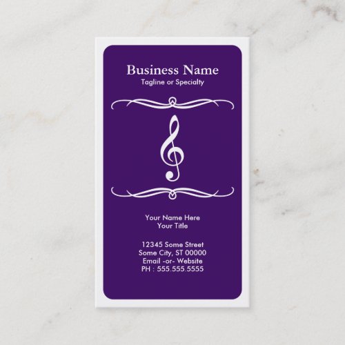 mod treble clef business card templates