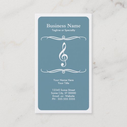 mod treble clef business card template