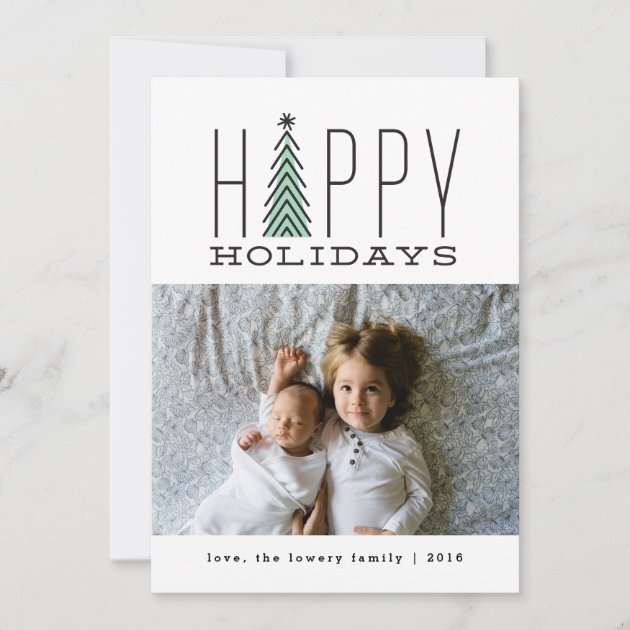 Mod Tree Holiday Photo Card