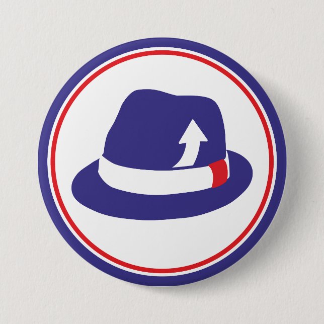 Mod Trilby Pinback Button (Front)