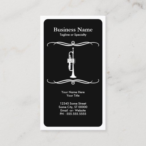 Customizable mod trumpet business card template