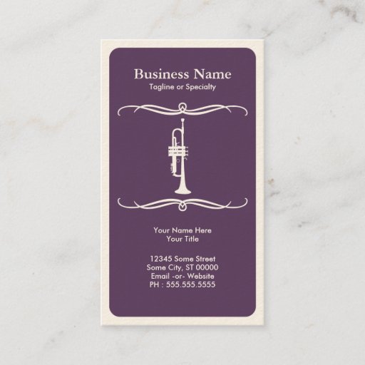 Customizable mod trumpet business card templates