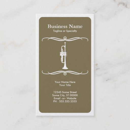 Customizable mod trumpet business card template