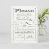 Mod Typography Graduation party Invitation (Standing Front)