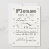 Mod Typography Graduation party Invitation (Front)
