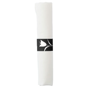 MOD WHITE TULIP WEDDING NAPKIN BANDS
