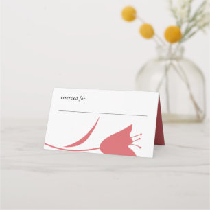 MOD WINE TULIP WEDDING PLACE CARD