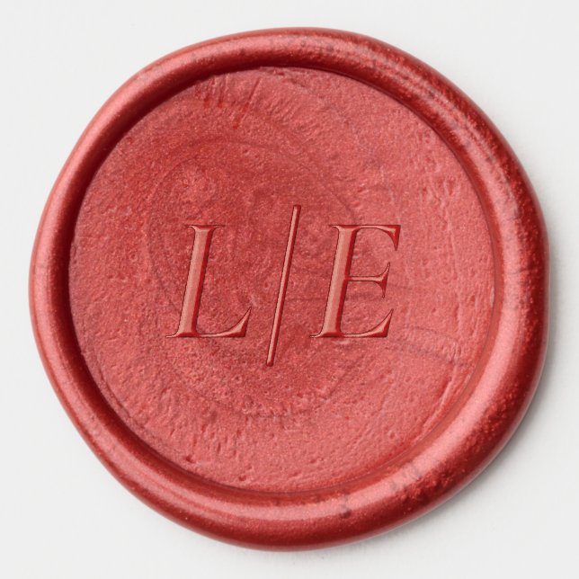 MOD WINE TULIP WEDDING WAX SEAL STICKER (Front)
