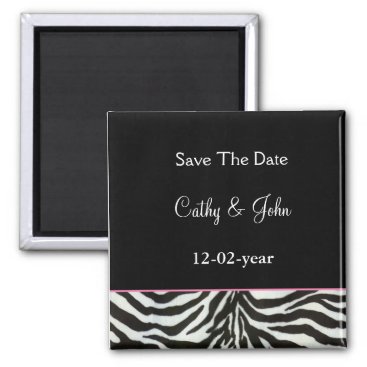 mod zebra print Save the date magnet