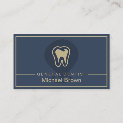 Moddern Navy Dentist Tooth Somatology Business Card