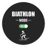 Mode on biathlon classic round sticker