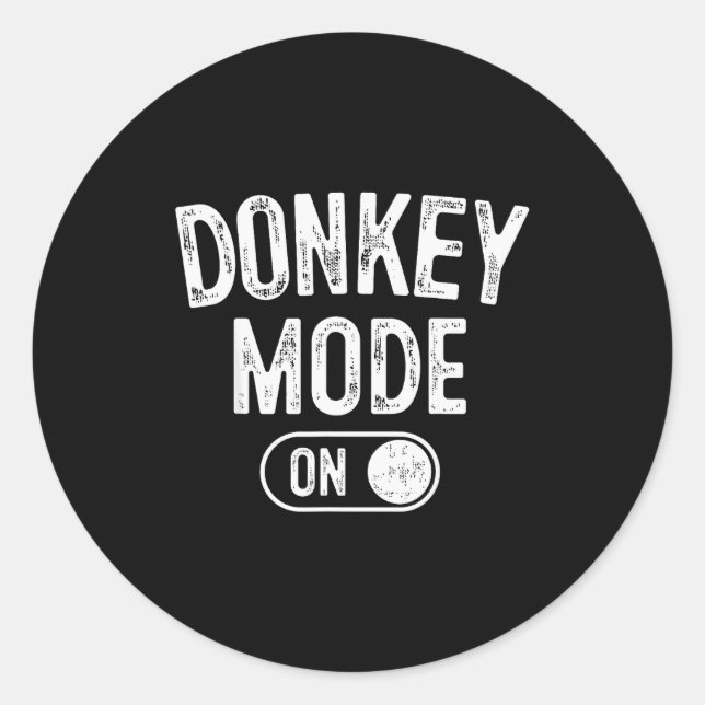 Mode On Costume Funny Farmer Gift Falm Animal Love Classic Round Sticker (Front)