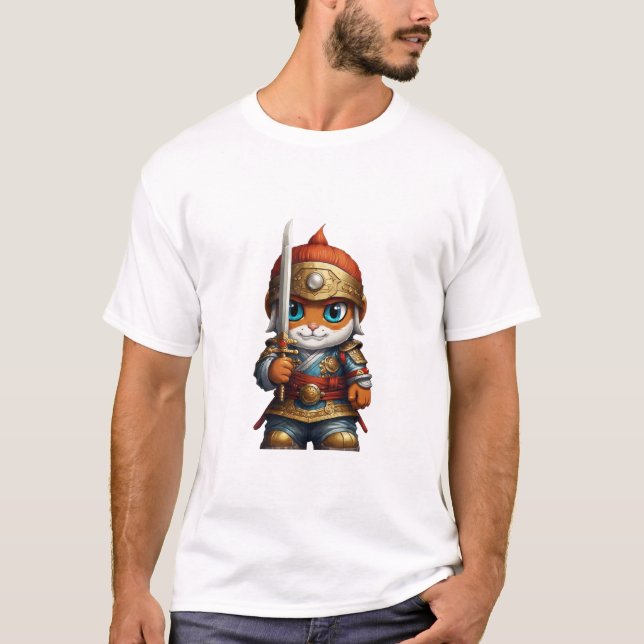 Model 100 , Vibrant Cartoon-Print T-Shirt: Stylish T-Shirt (Front)