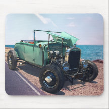 Model A roadster hot rod by the ocean