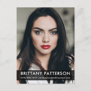 Model Actor 1 Photo Comp Card Postcard Blk