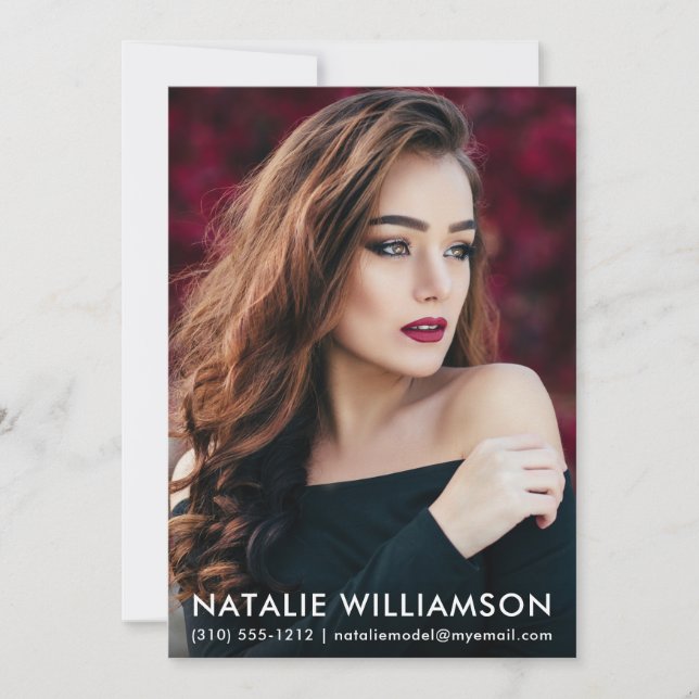 Model Actor 5x7 Comp Card 1 Photo (Front)