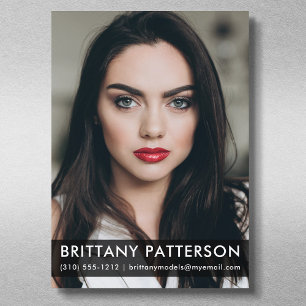 Model Actor 5x7 Comp Card 1 Photo Blk