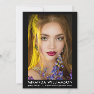 Model Actor Comp Card 1 Photo 5x7 Black