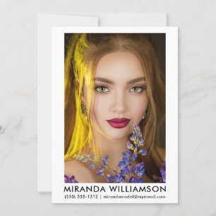 Model Actor Comp Card 1 Photo 5x7 White