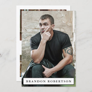 Model Actor Comp Zed Card 5x7   2 Sided 5 Photo