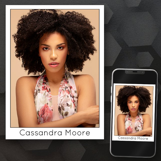 Model Actor Composite Card  Modern Photo Template (Available in high quality print or digital download for quick messaging, email or self printing.)