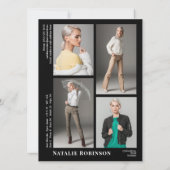 Model Actor Composite Card Template 5 Photo Zazzle Model Actor Composite Card Template 5 Photo Zazzle