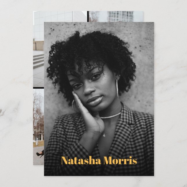 Model Actor Dancer 4 Photo Comp Invitation (Front/Back)