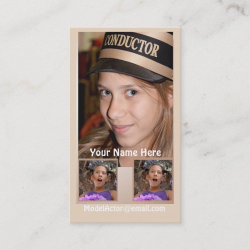 Model- Actor Headshot Business Card