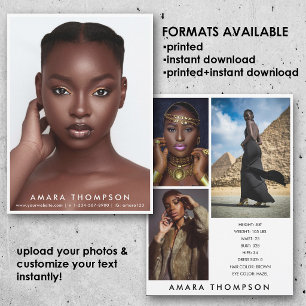Model Actor Modeling Comp Card 4 Photo Modern