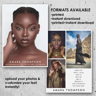 Model Actor Modeling Comp Card 4 Photo Modern
