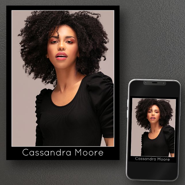 Model Actor Modern Comp Card Photo Template (Available in high quality print or digital download for quick messaging, email or self printing.)