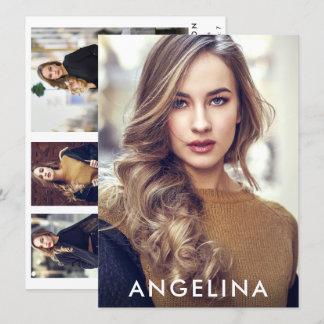 Model Actor Photo Pro Comp Card 5 Photo Back W