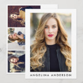 Model Actor Photo Professional Comp Card (Front/Back)