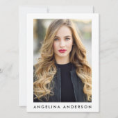 Model Actor Photo Professional Comp Card (Front)