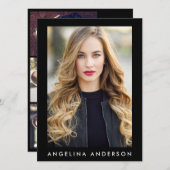 Model Actor Photo Professional Comp Card Black (Front/Back)