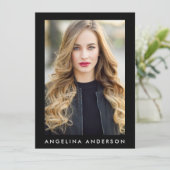 Model Actor Photo Professional Comp Card Black (Standing Front)