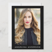 Model Actor Photo Professional Comp Card Black (Front)