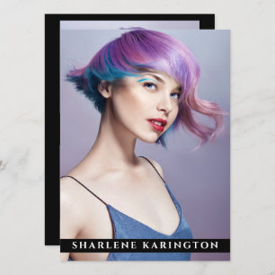 Model Actor Pro Comp Card 3 Photo Back Black