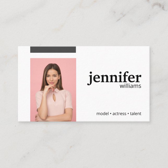 Model Actress Business Card (Front)