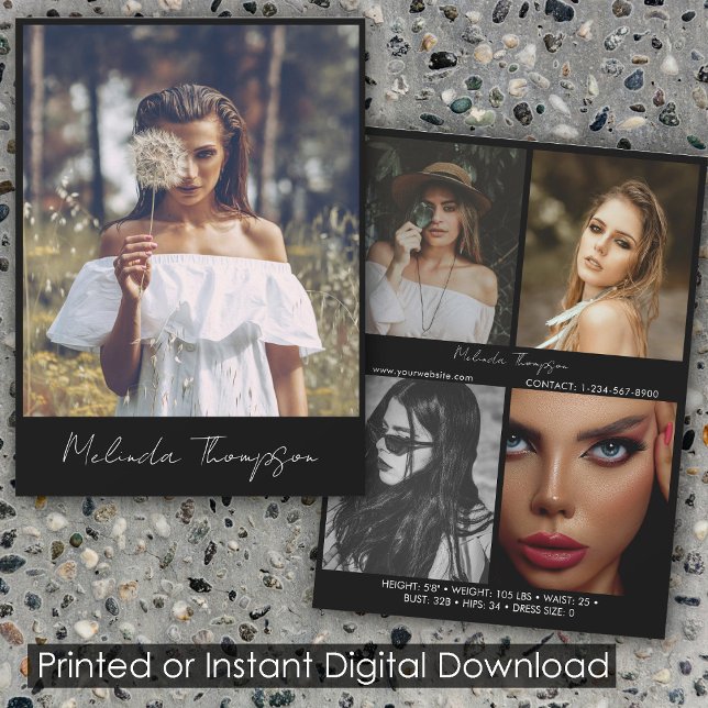 Model Actress Modeling Comp Card 5 Photo Script (Model Actress Modeling Comp Card 5 Photo Script)