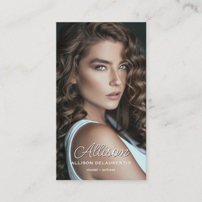 Model and Talent Business Card | QR Code (Front)