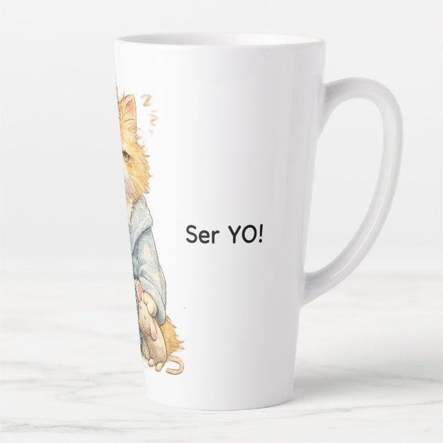 model cat latte mug (Right)