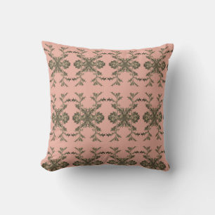 Model - decoration - gold rose throw pillow