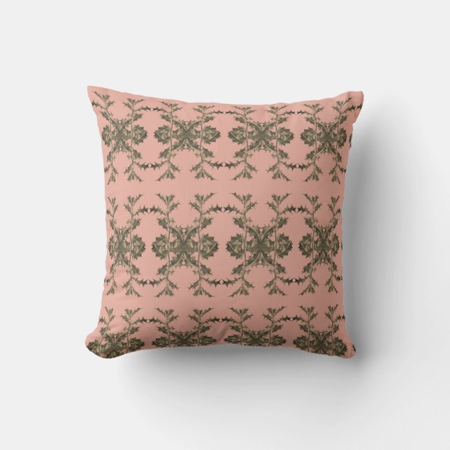 Model - decoration - gold rose throw pillow (Front)