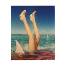 model eaten by shark