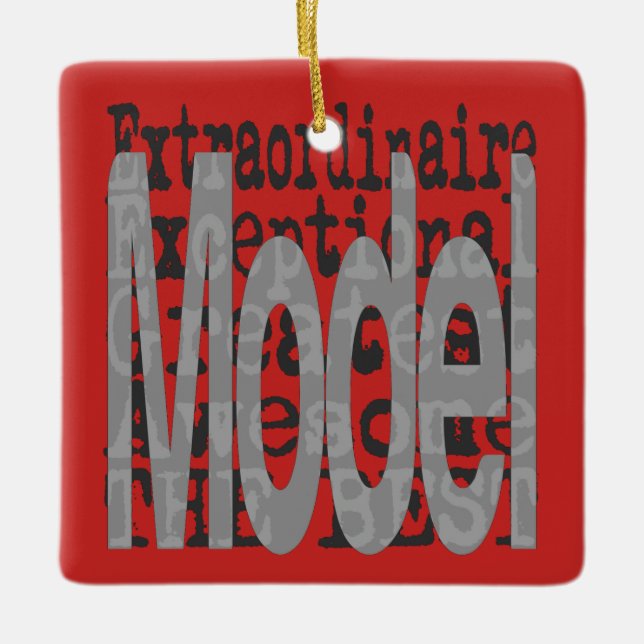 Model Extraordinaire Ceramic Ornament (Front)