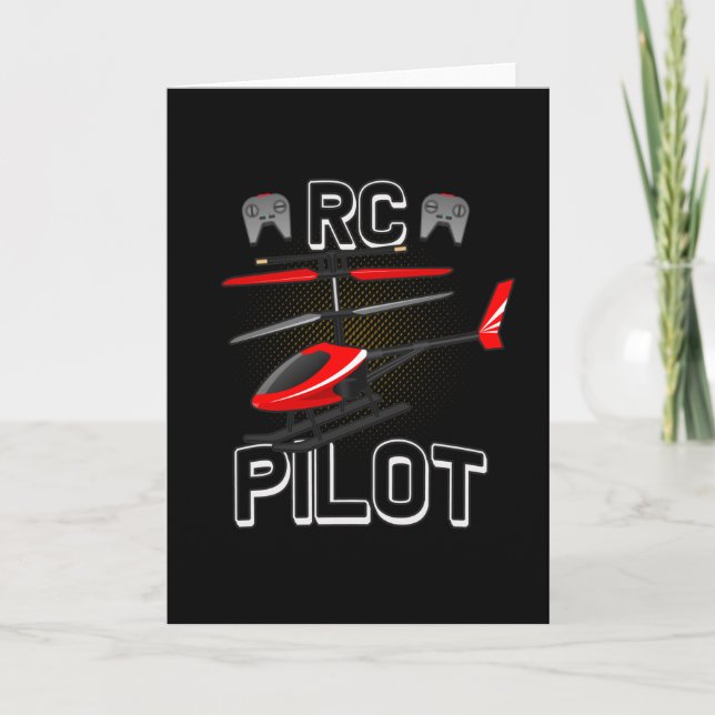 Model Flight RC Helicopter Pilot Model Helicopter Card (Front)