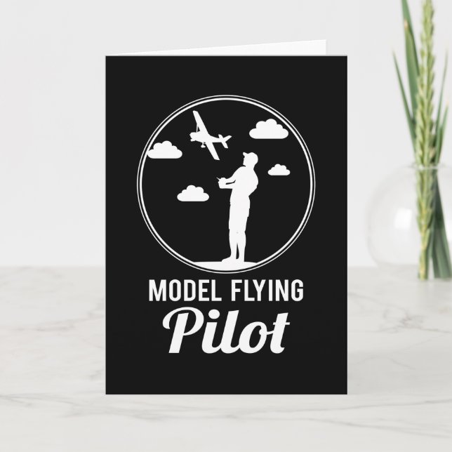 Model Flying Pilot Modeler Airplane Gift Card (Front)